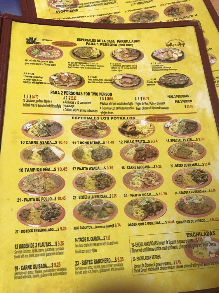 Menu at Taqueria Los Potrillos restaurant, Houston, S Post Oak Rd #4