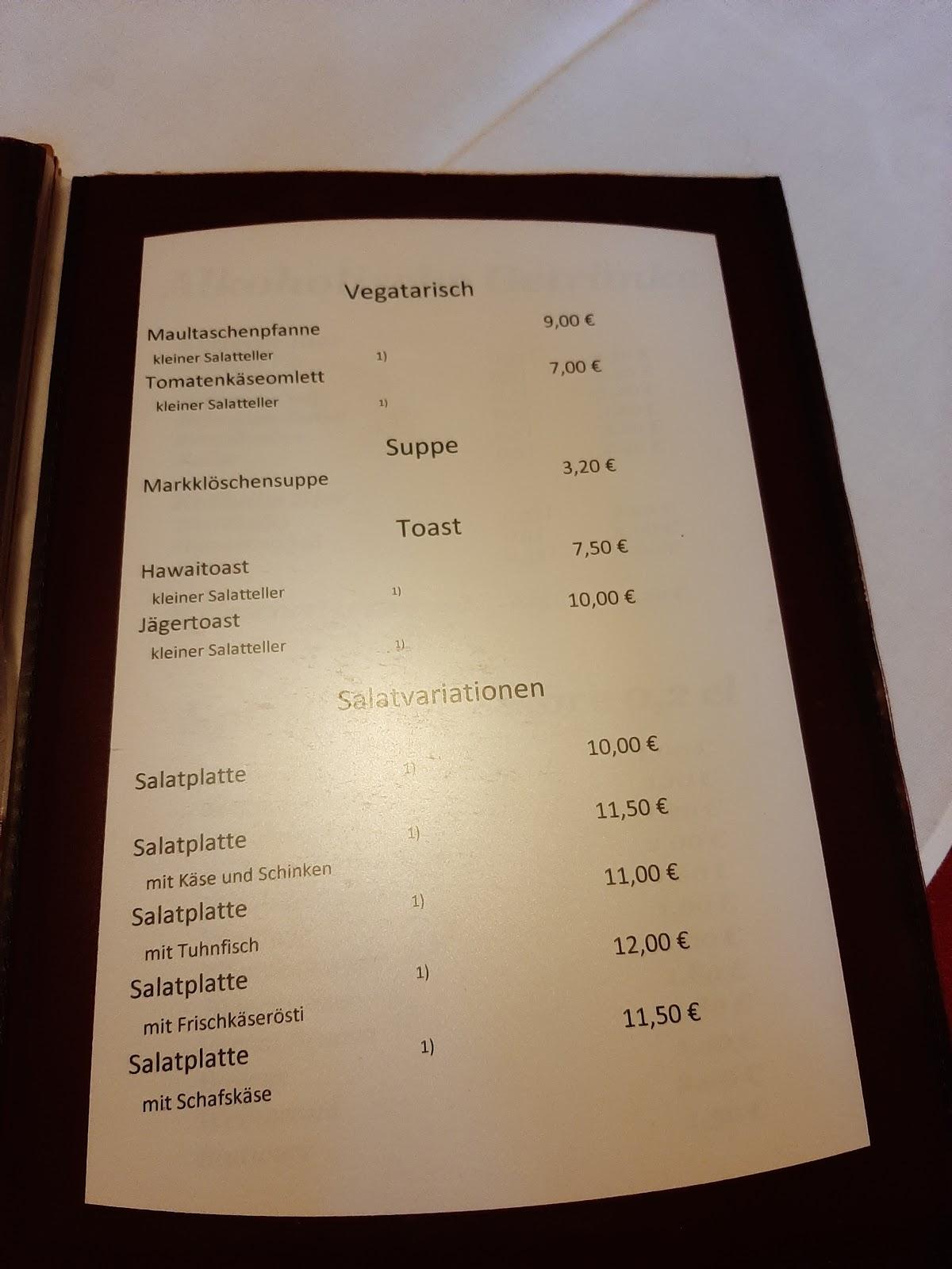 Speisekarte Von Gasthaus Krone Unterwirtsh Usle Restaurant Hornberg