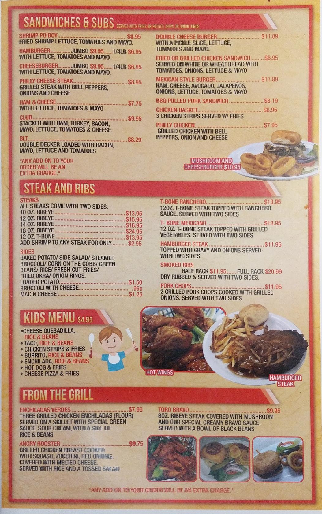 Menu At Santa Fe Grill & Bar - Jackson, Jackson, Interstate 55 North 