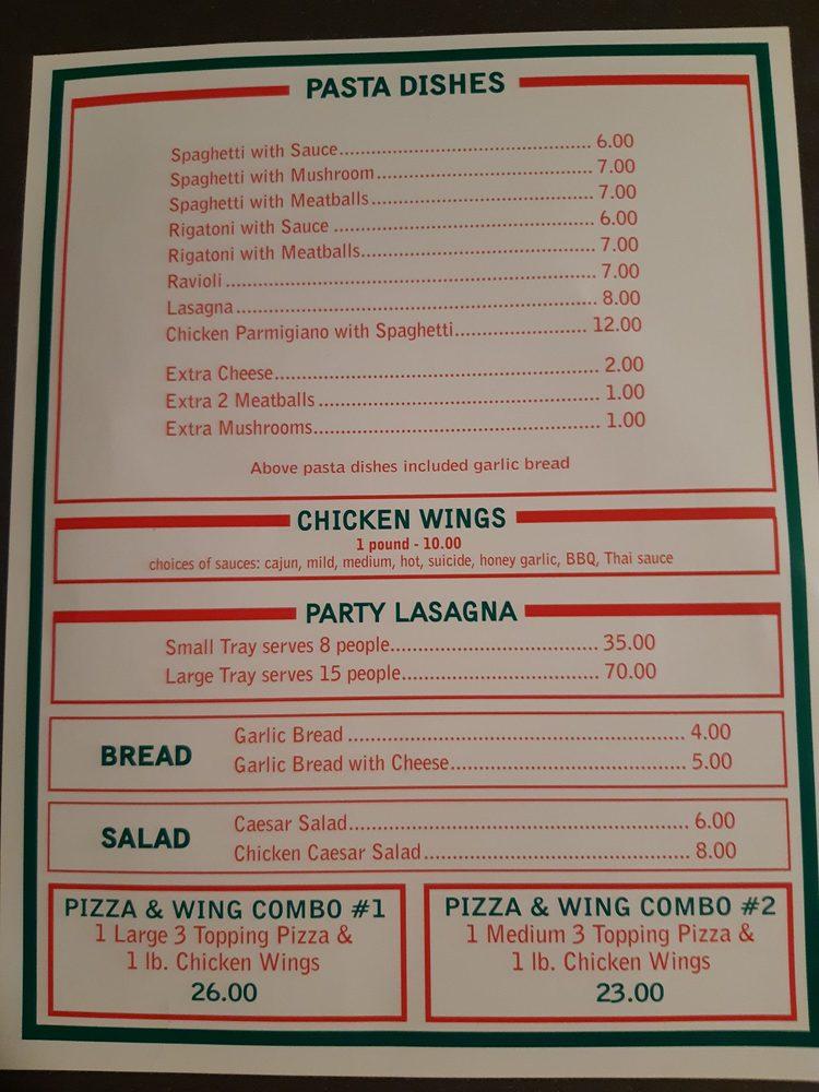 Menu at Ingersoll Pizza & Pasta pizzeria, Ingersoll, 17 Thames St S unit A