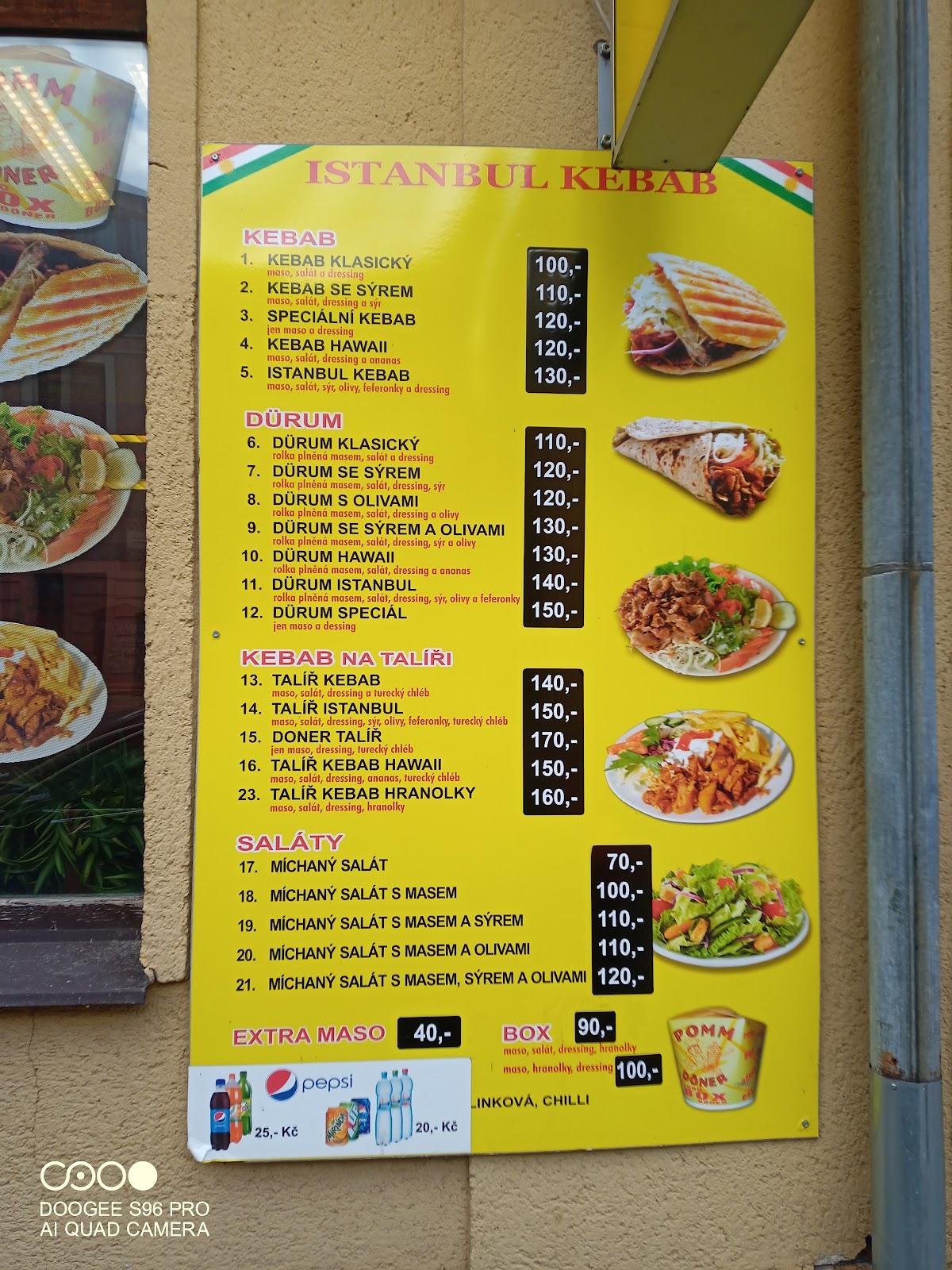 Menu At Istanbul Kebab Restaurant Vrchlab