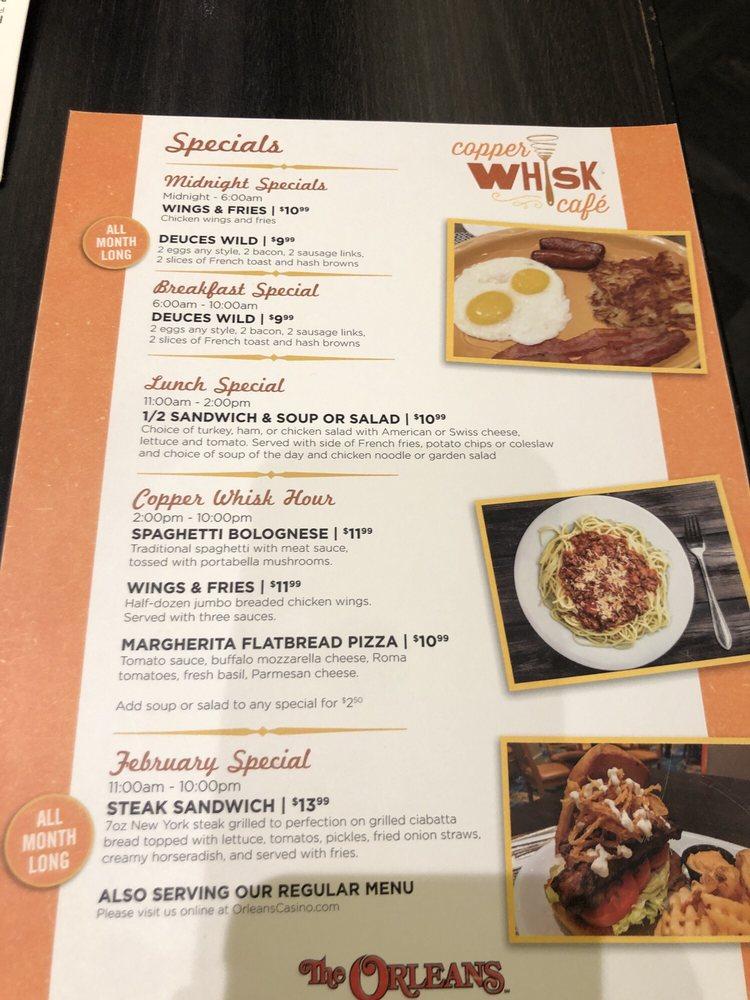 Menu at Copper Whisk Café cafe, Las Vegas