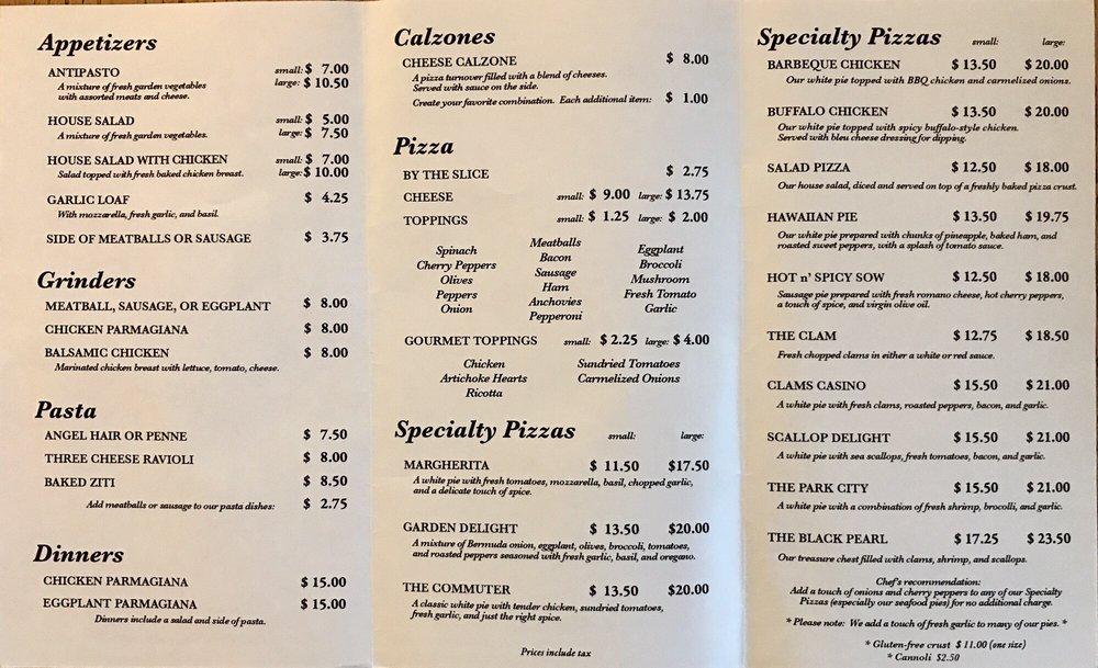 Menu at Nauti Dolphin pizzeria, Fairfield, 195 Unquowa Rd