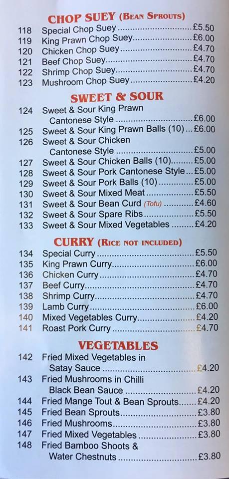 Menu At Happy House Chinese Takeaway Fast Food Redhill