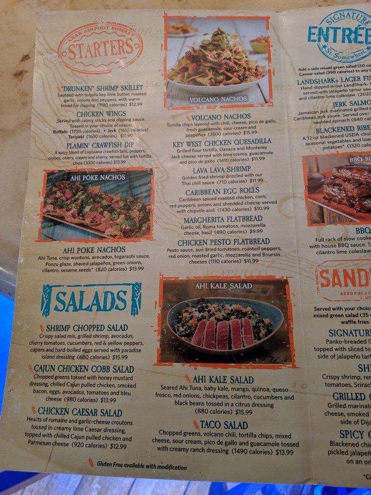 Menu At Margaritaville Tulsa Pub & Bar, Tulsa, Riverside Pkwy