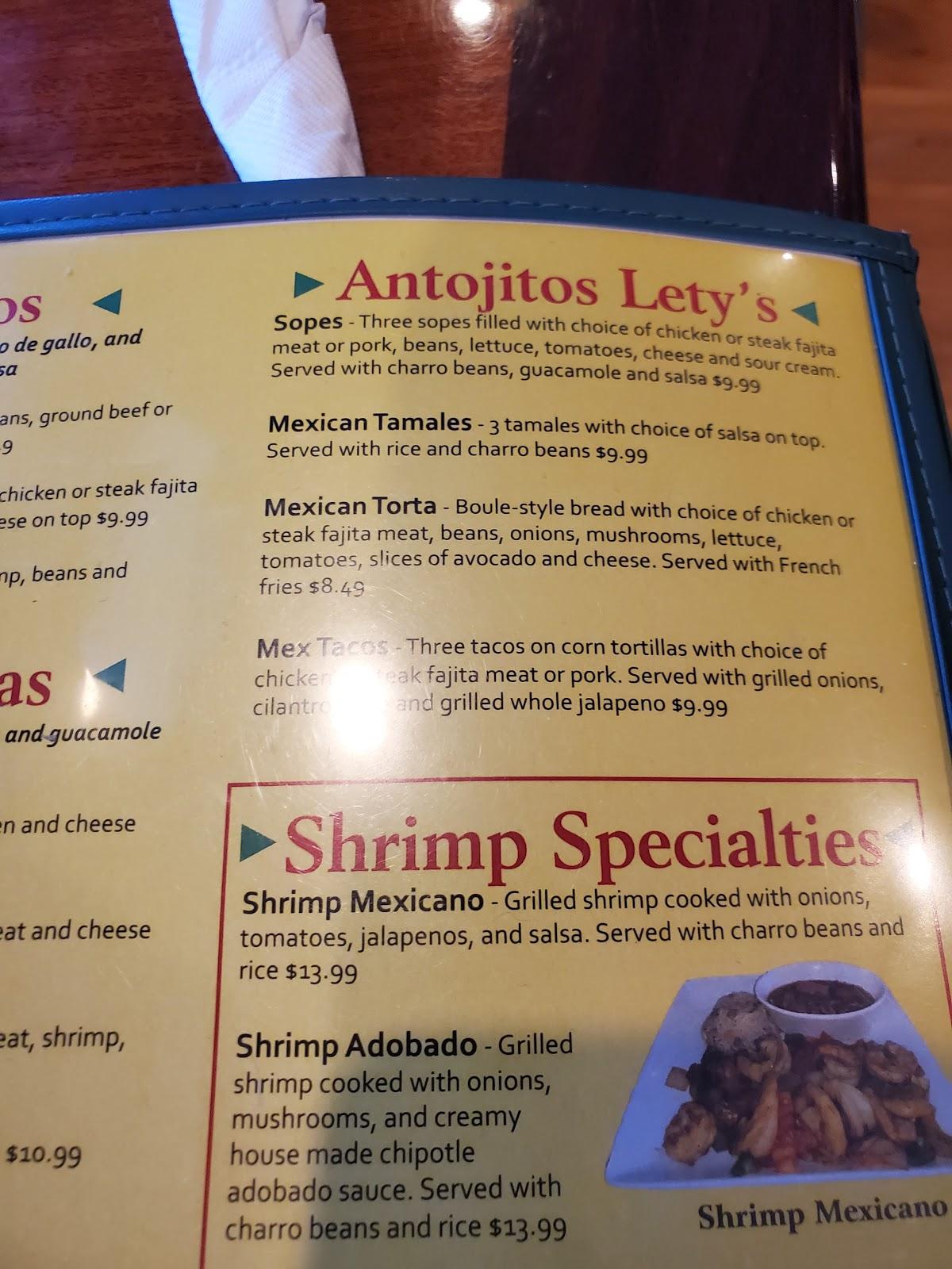 Menu at Guti's MexItaly Restaurant, Arkadelphia