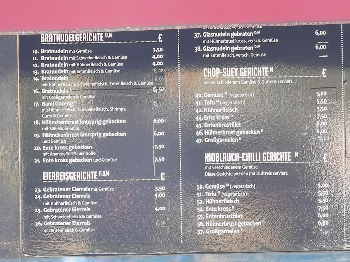 Menu au Asia Imbiss pub et bar, Teltow