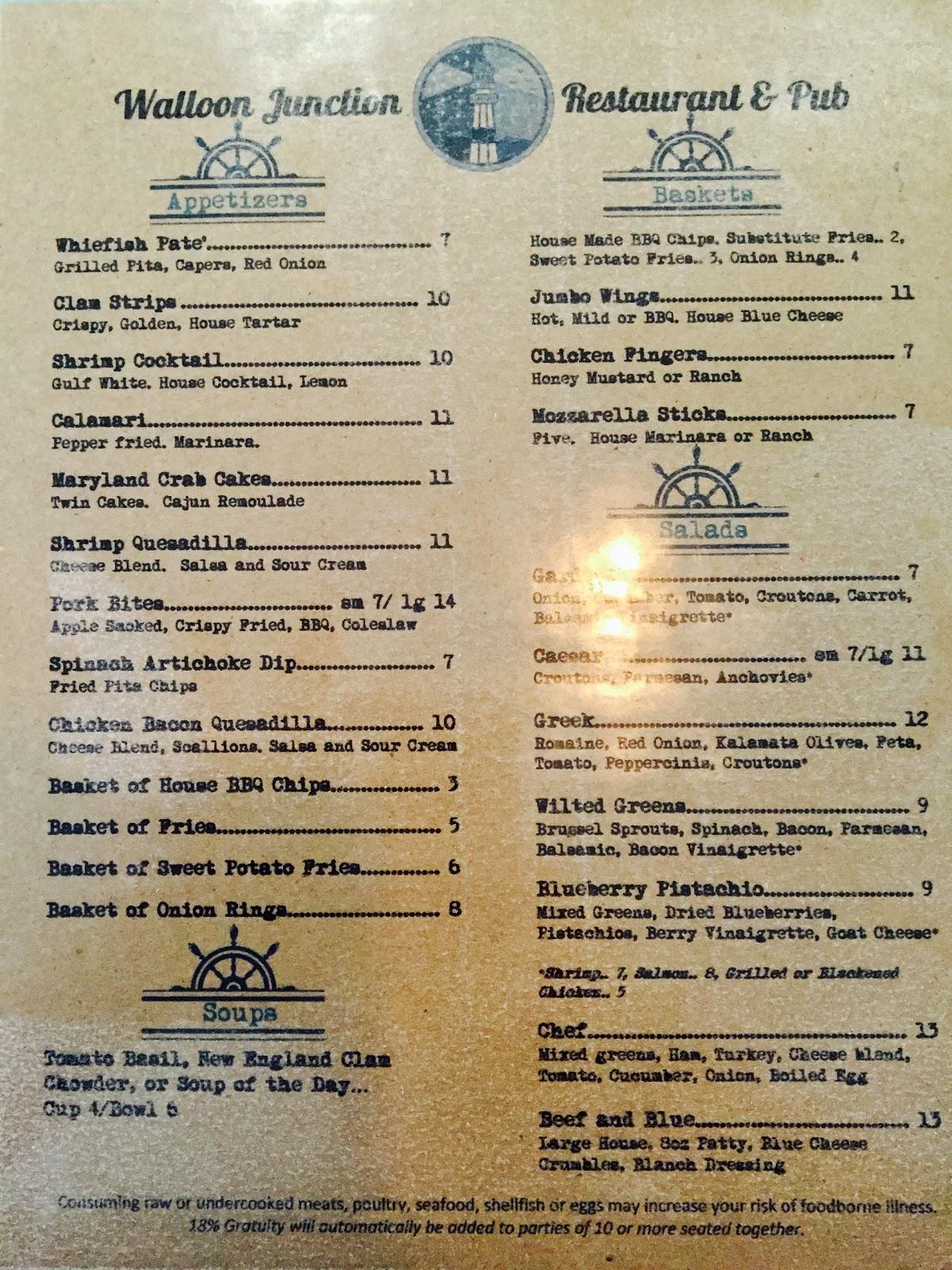 Menu at Junction Bar & Grill and Event Center, Walloon Lake
