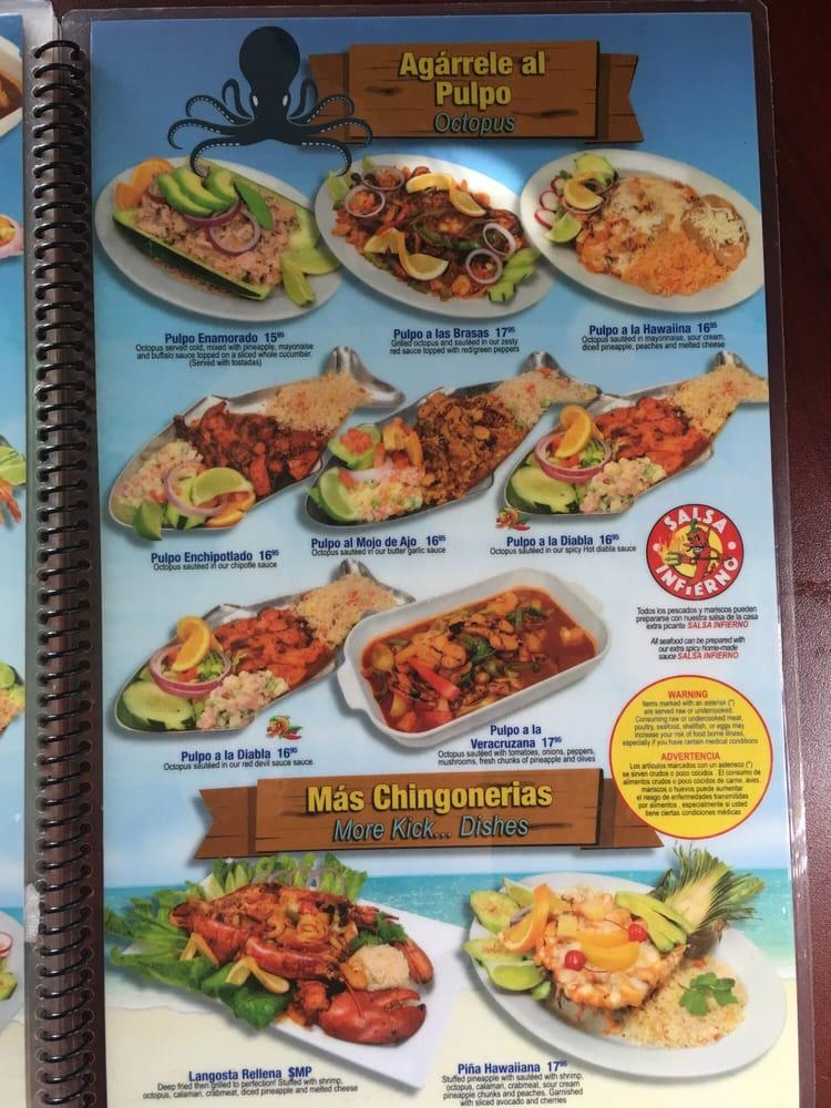 Menu at La Canoa restaurant, Waukegan