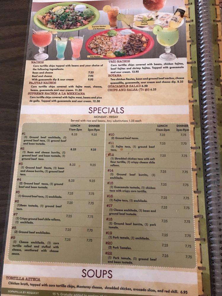 Menu at Vargas Restaurant Bar & Grill, Liberal