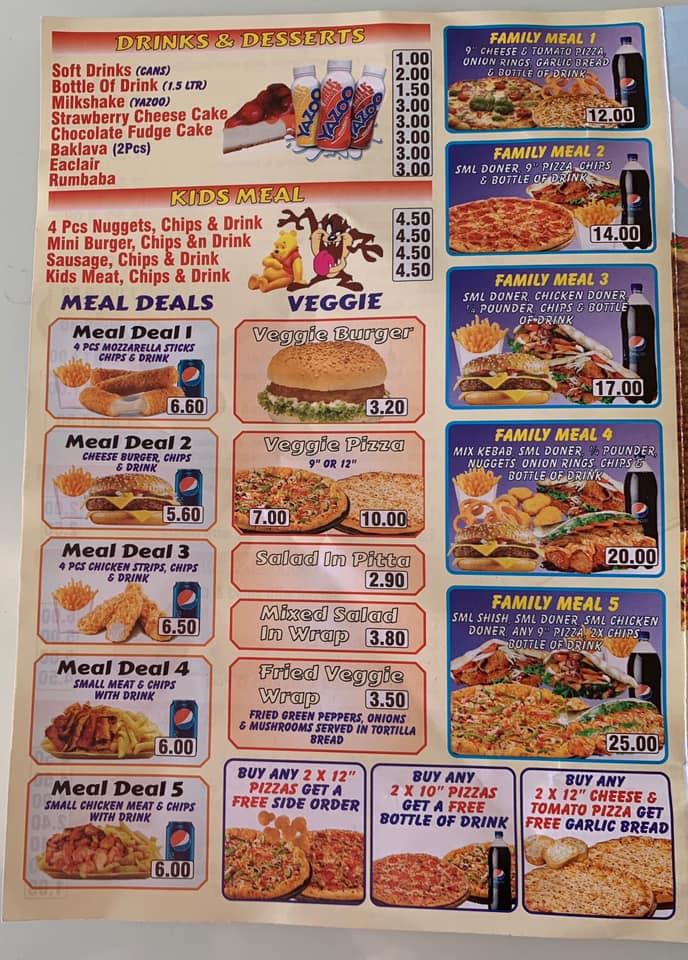 Menu at The Charcoal Grill fast food, Chichester