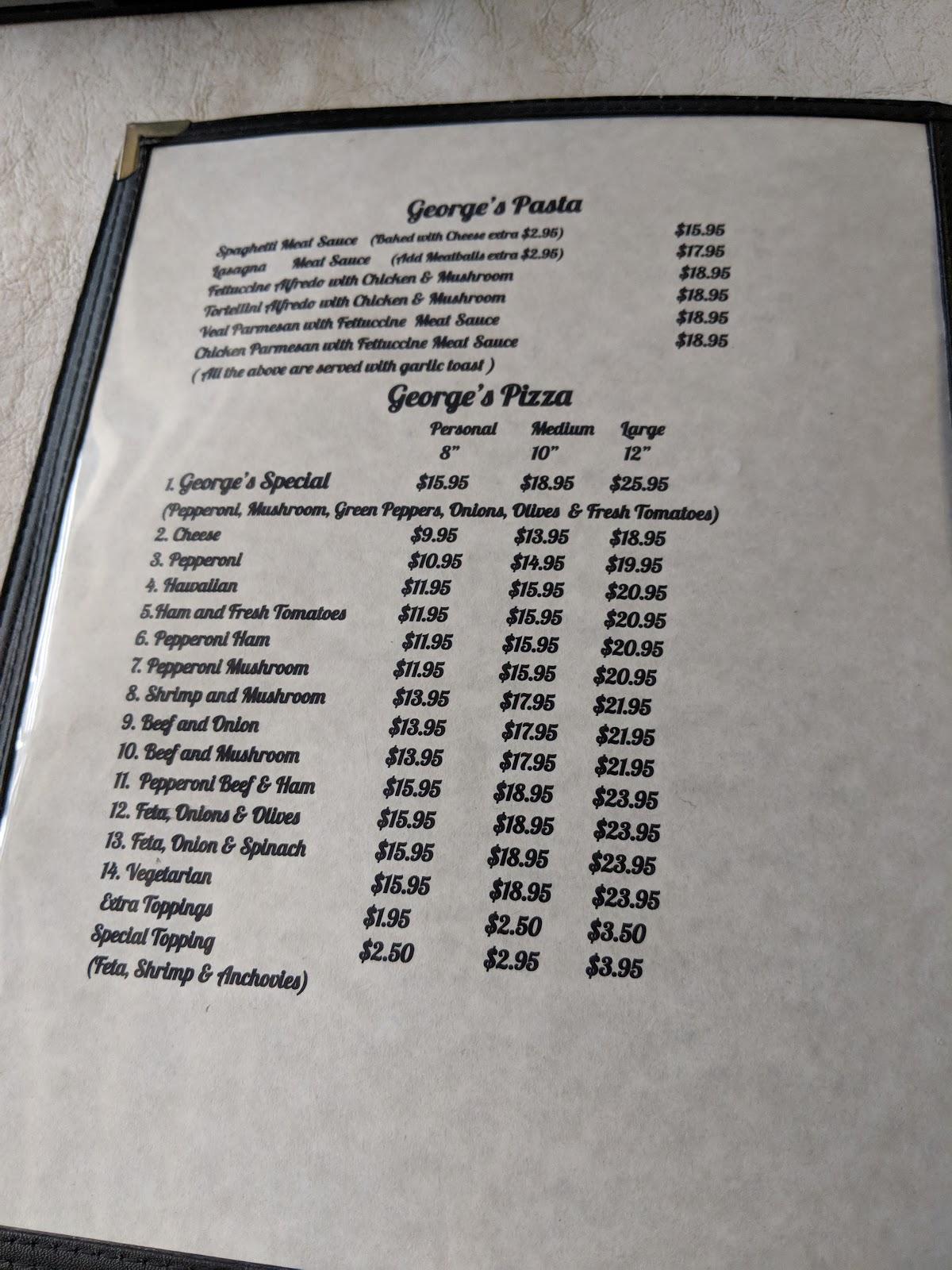Menu at Pizza & Pasta pizzeria, Nisku