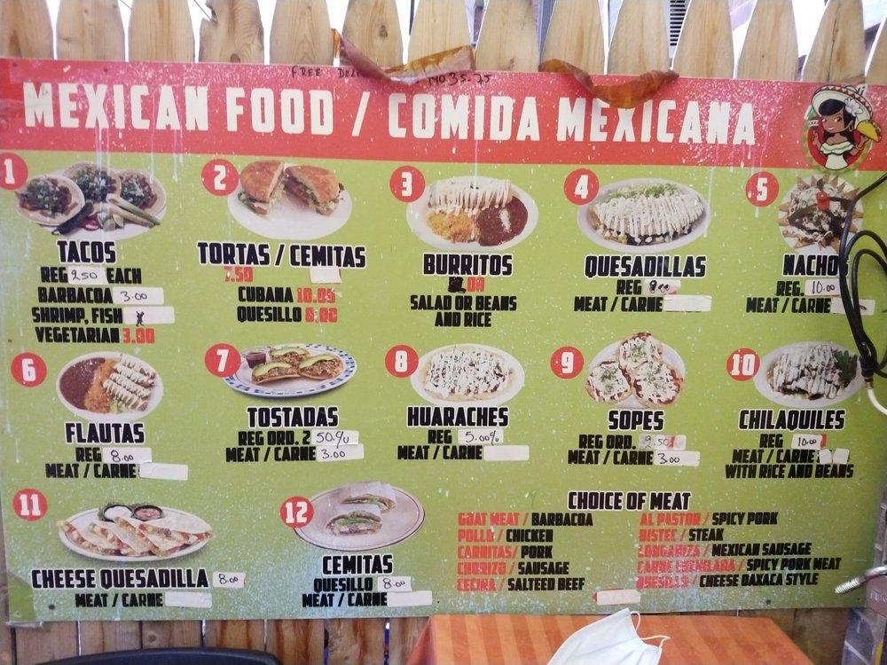 Menu at Tia Maria restaurant, New York City