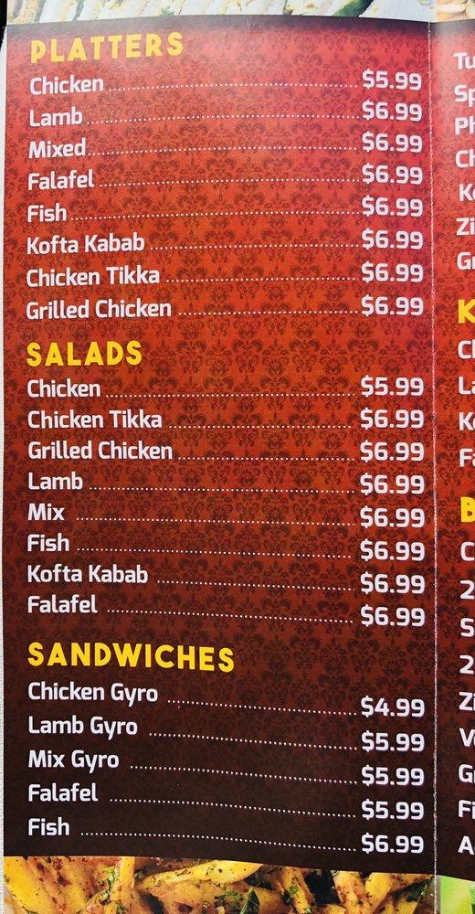 Menu at Gyro Spot fast food, Valley Stream