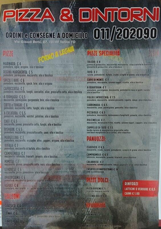Menu di Pizza & Dintorni Nuova Gestione 