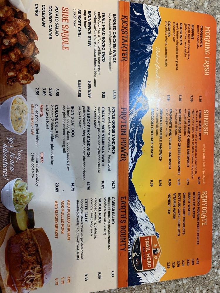 Menu at Trail Head BBQ Bar, Seattle