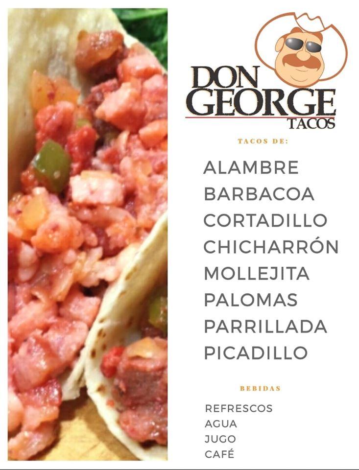 Menu at Los Tacos De Don San Isidro restaurant, Saltillo