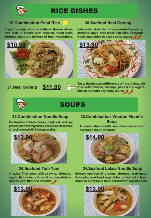 Menu at Mandurah Noodle House restaurant, Mandurah