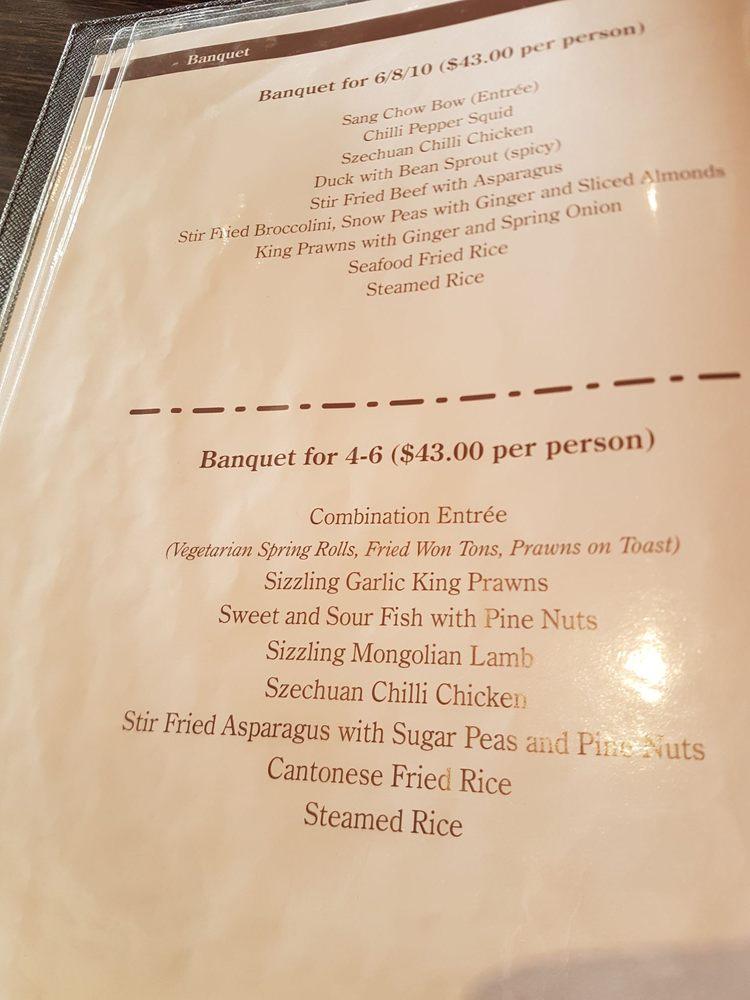 Menu at Joy Kitchen restaurant, Fremantle