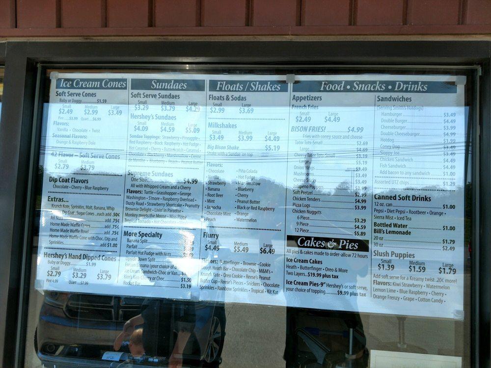 Menu at Kims Kreamery restaurant, Waterford