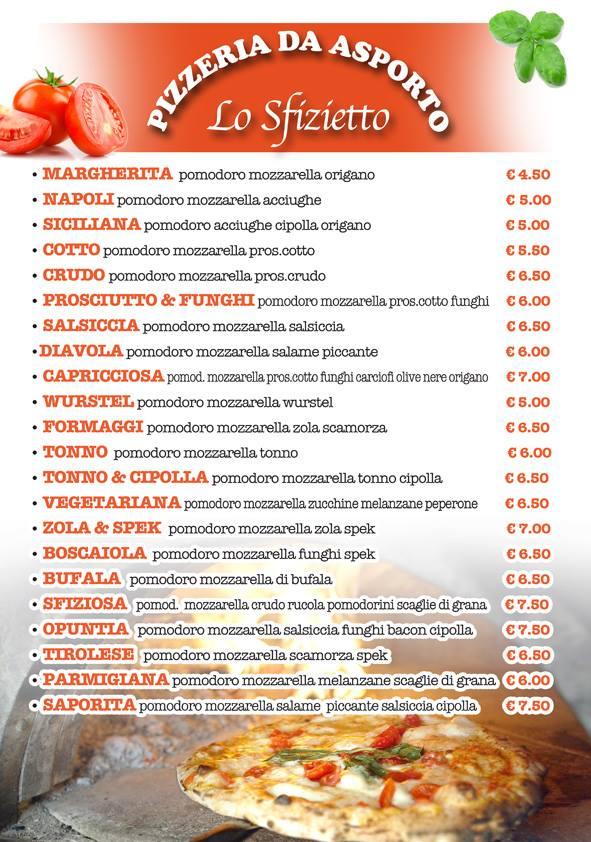 Menu Da Lo Sfizietto Pizzeria Casalpusterlengo