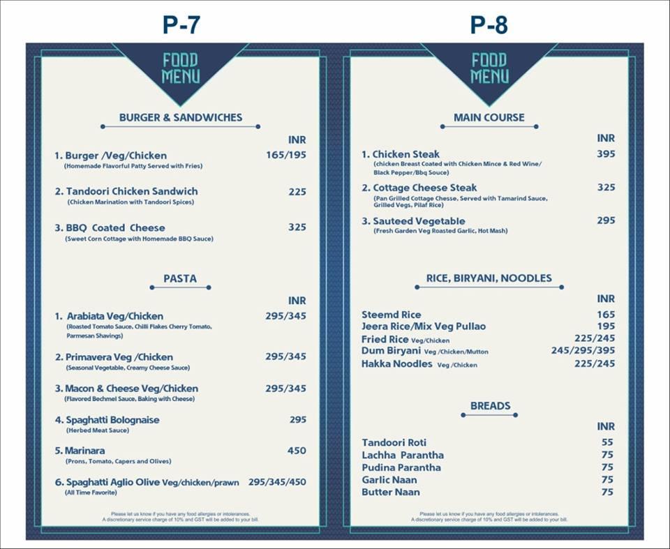 Menu at 50-Fifty Share-IN, Delhi