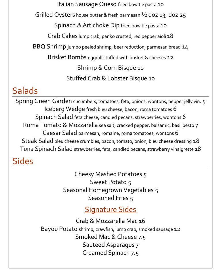 Menu at Buddies Bar & Grill, Hammond