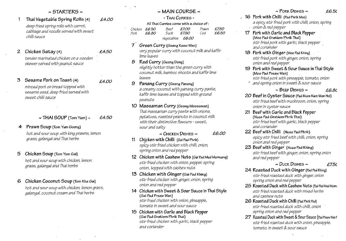 Menu at The Catch fast food, Par