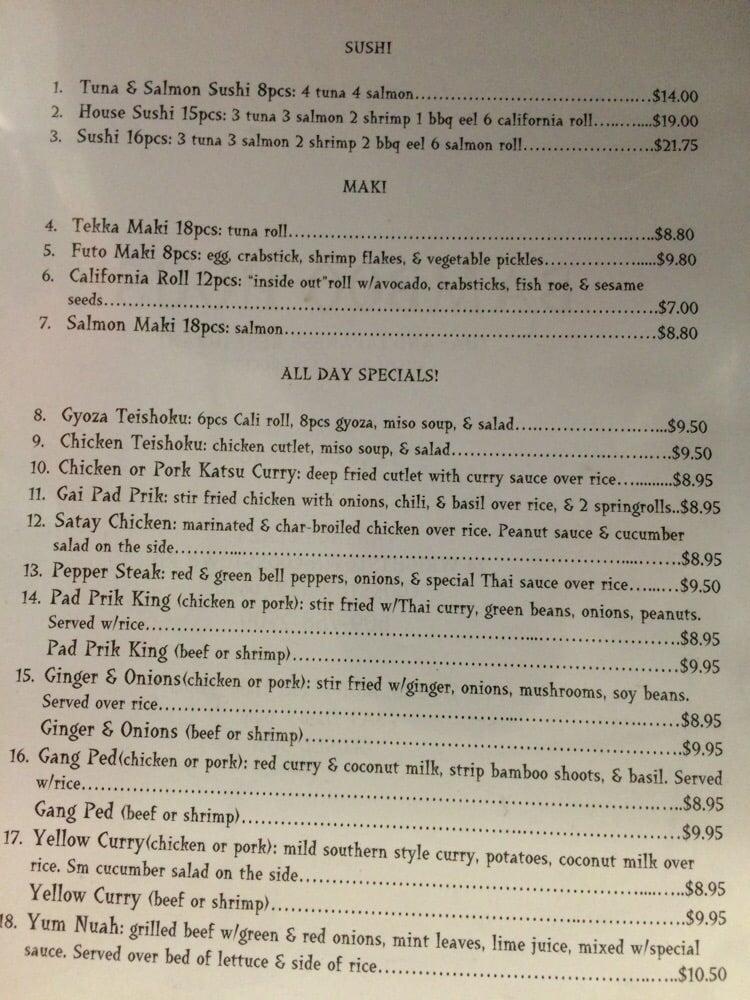 Menu at Bamboo House restaurant, Cookstown, 24 Wrightstown Cookstown Rd