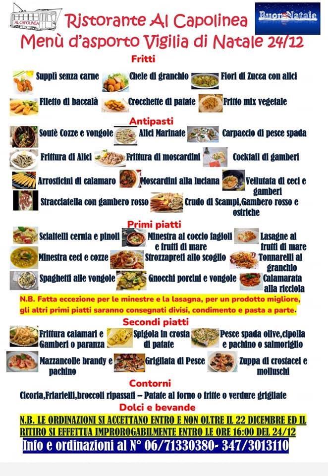 Menu Da Al Capolinea Ristorante Roma Via Bisaccia