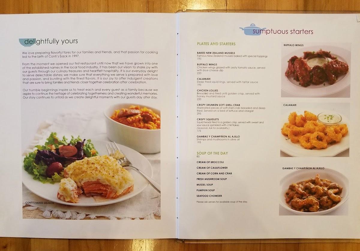 Menu at Conti's and Restaurant, Quezon City, 255 Katipunan Ave