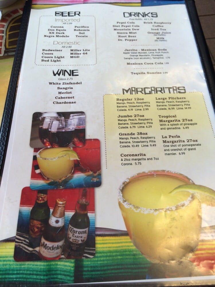 Menu at El Tequila pub &amp; bar, Antigo