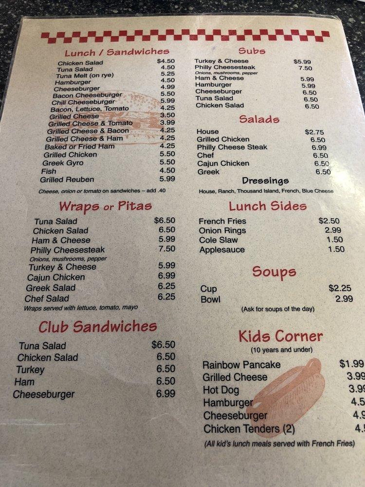 Menu at Fay's Country Kitchen restaurant, Carlisle