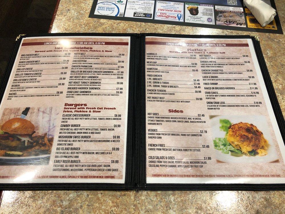 Menu at DutchWay Family Restaurant Gap, Gap, 365 PA41