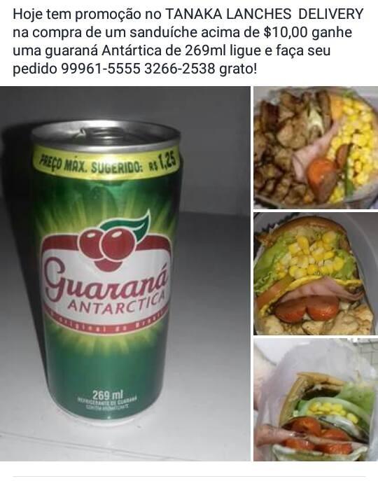 Tanaka Lanches cardápio