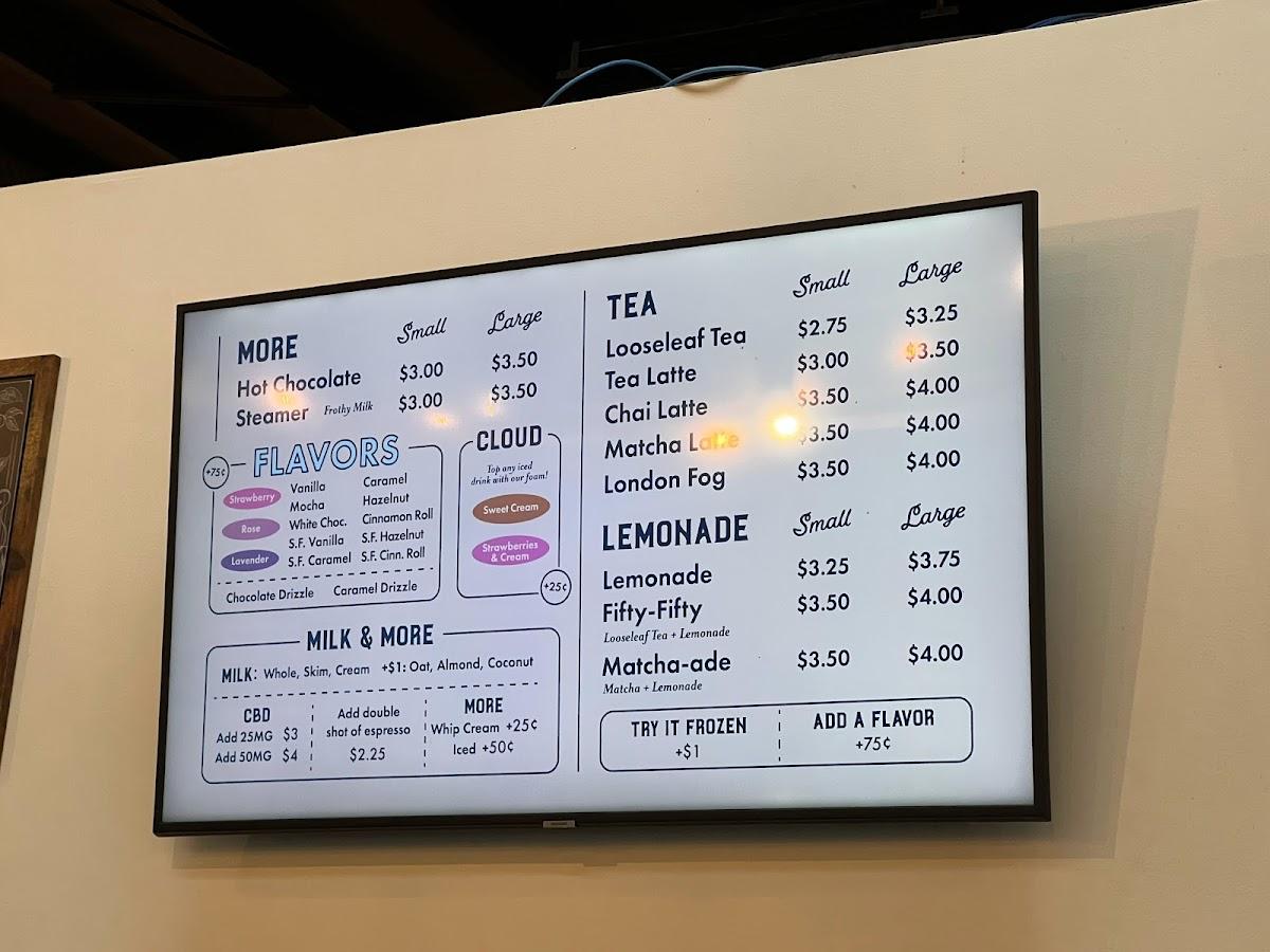 Menu at Birdhouse Coffee restaurant, South Windsor