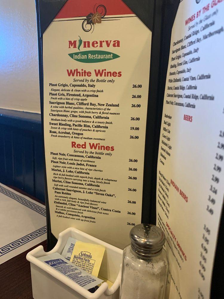 Menu at Minerva Indian Restaurant Jacksonville, Jacksonville