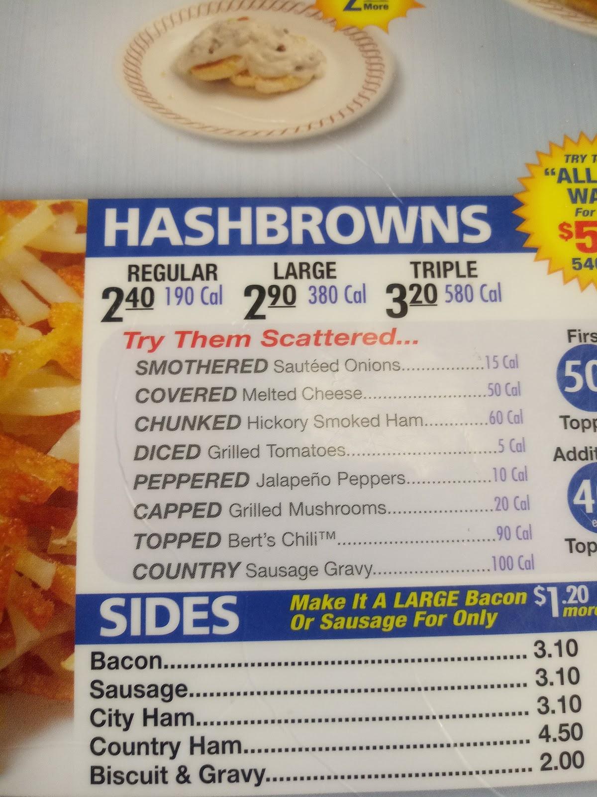 Menu at Waffle House restaurant, Warren, Niles Cortland Rd NE