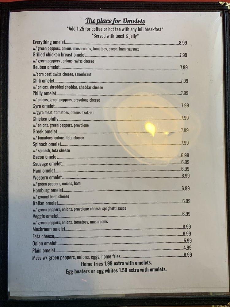 Menu at Yankee Kitchen Restaurant, Youngstown