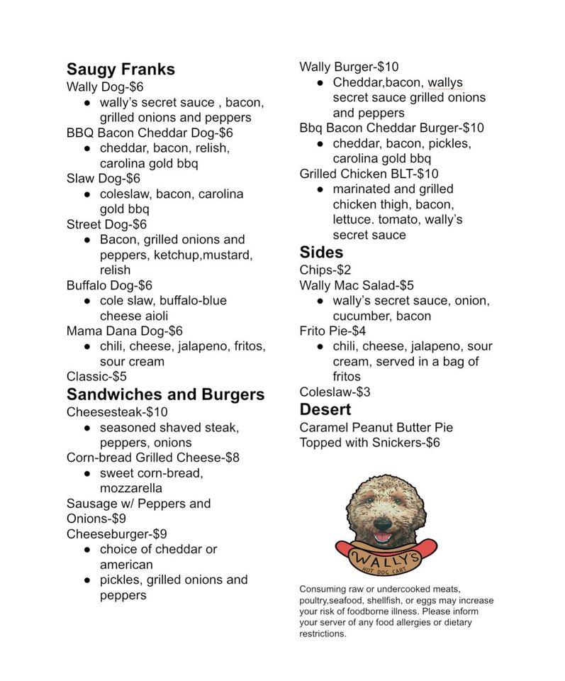 Menu at Newport Sportsman Club, Newport