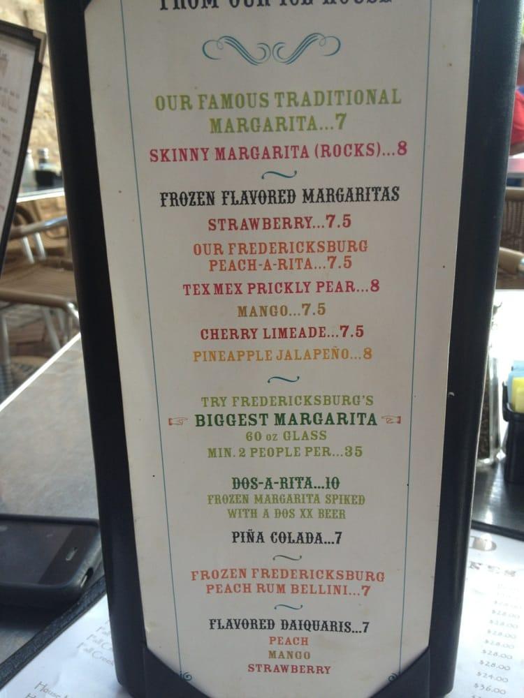 Menu at Silver Creek Beer Garden & Grille pub & bar, Fredericksburg