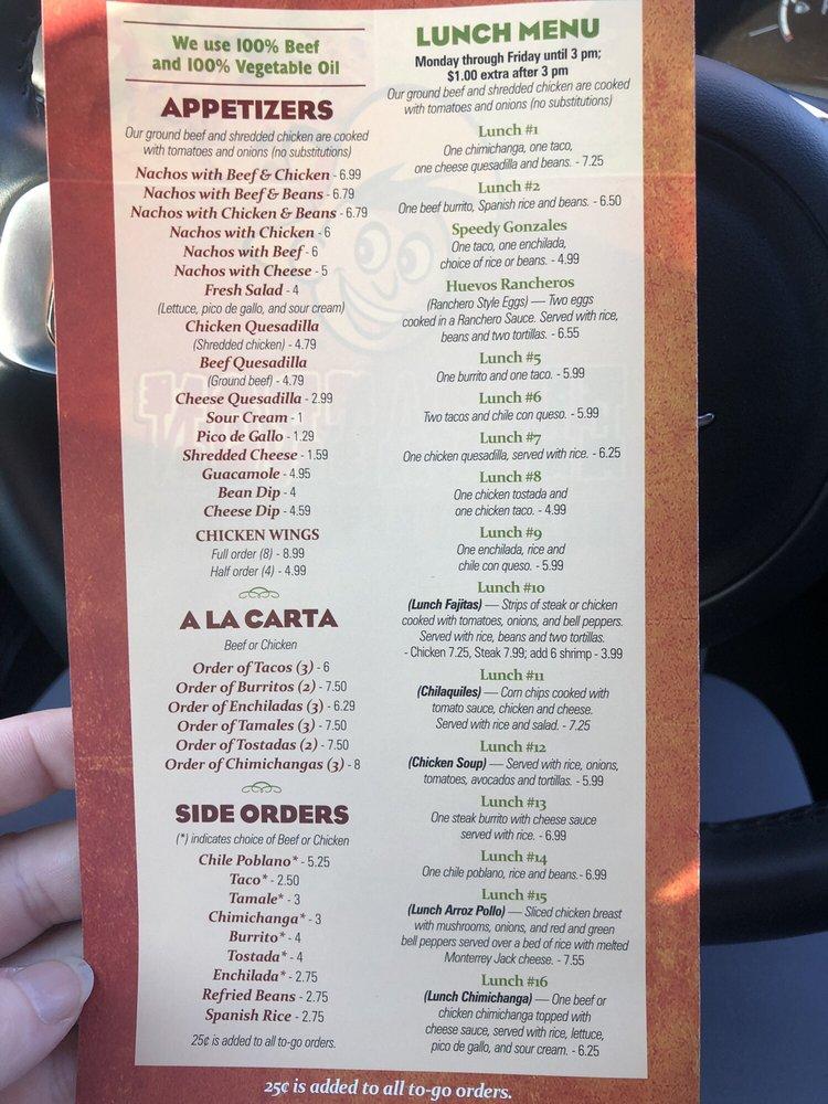 Menu at El Patron Mexican Restaurant, Gastonia, S New Hope Rd 9
