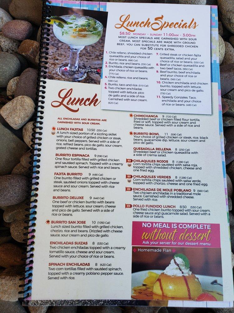 Menu at Plaza Mexican Bar & Grill, State College