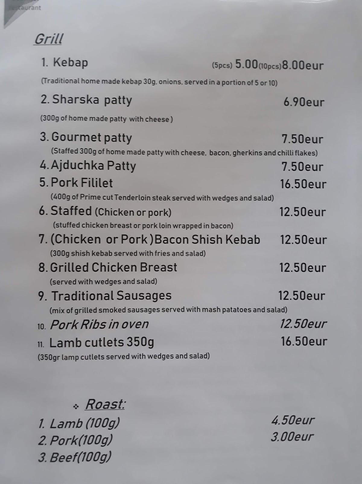 Menu at Gourmet Bar & Grill, Saint Paul's Bay, 114 Gourmet Bar&Grill