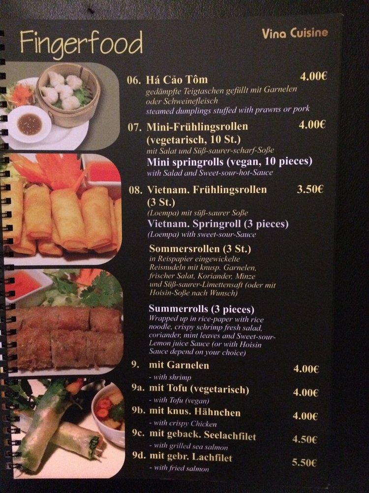 Speisekarte von VinRice Vietnamesisches Restaurant, Erfurt, Michaelisstraße 43