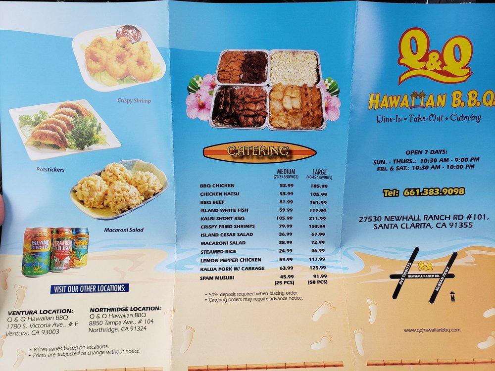 Menu At Q&Q Hawaiian Bbq, Santa Clarita