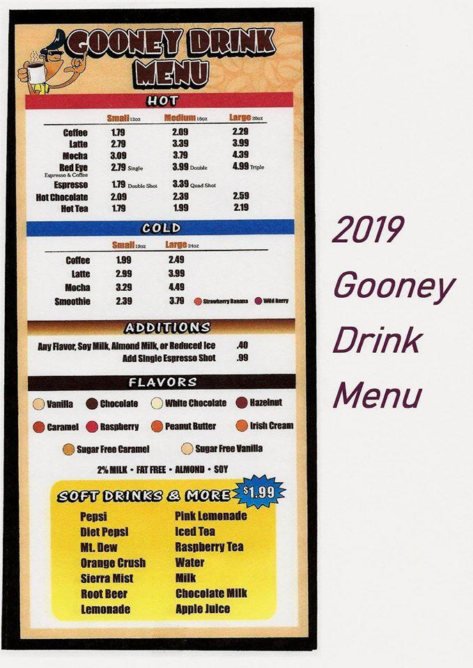 Menu at Henyo's Gooney Village restaurant, Phelps