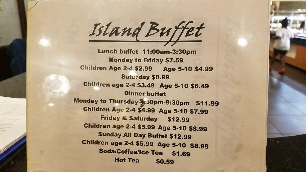 Menu at Island Buffet Hibachi Grill restaurant, Baldwin, Grand Ave