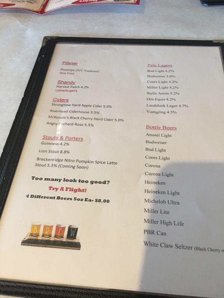 Menu at The Edge At Lulu's restaurant, Patchogue
