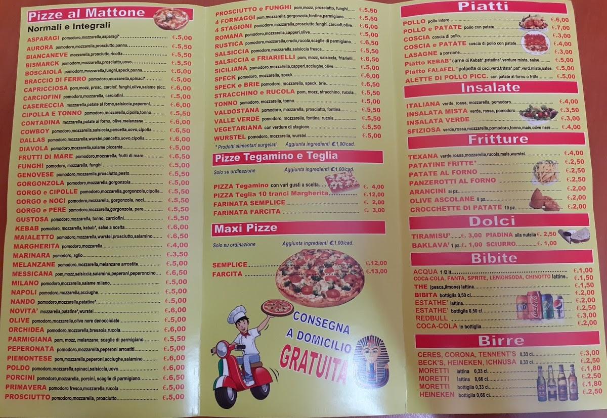 Menu da L'Artista Pizza & Kebab ristorante, Torino